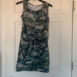 Army print dress